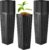 Nuenen 50 Pcs Tall Tree Pot Plastic Deep Plant Nursery Pots Black Seedling Treepots Flower Plant Container with Drainage Holes for Indoor Outdoor Gardening (11.8″ H X 3.9″ W)