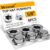 6PCS 5/8” Push Nuts Axle Cap, Push on Pushnut Spring Steel Permanent Washer Caps with Zinc Mech Finish for Hand Trucks, Rolling Bins, Lawn Wagons – Reliable Alternative to Cotter Pins