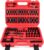 105-Piece 1/4″ Drive Impact Socket Set, SAE 5/32″-9/16″ & Metric 4-15mm, CR-V Steel Mechanics Tool Set with Ratchet Wrench, Adapters, Universal Joint, Screwdriver Bits, Bit Holder, Extension Bar