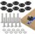 10 Sets of 1/4″-20 T Track Knob Kit, Star Knobs Kit Include 1/4-20 Threaded Bolt 2-1/2″ Length with Washers, T Track Accessories for Woodworking Jigs and Fixtures
