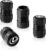 Tire Valve Stem Cap for Lexus Metal Tire Stem Cover with Belt O-Ring Air caps Sports Accessories 4 Pieces (Black)