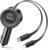 SUPERONE Retractable Car Charger, Small iPhone Car Charger Fast Charging, Car Phone Charger with USB C and Apple Cord, Car Charger Adapter Compatible with iPhone 17/16/15/14/13 Samsung Galaxy and More