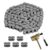 #35 Roller Chain, 3 Feet 35 Chain with 5 Master Links, Chain Breaker- Carbon Steel Chain for Mini Bike, Go Kart, Motorcycle, Scooter, Bicycle, Home and Industrial Machinery – 96 Links