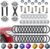 Universal Bumper Clips, Front Rear Bumper Quick Release Kit, Bumper Holders for Cars (8 Silver Bumper Quick Release Tabs and 24 Customized O-Rings)