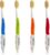 MOUTHWATCHERS Dr Plotkas Soft Bristle Flossing Toothbrush Manual Soft Toothbrush for Adults, Ultra Clean, Good for Sensitive Teeth and Gums, Variety 4 Pack, Colors May Vary
