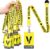 Colarr 25 Pack Volunteer Lanyard with PVC Plastic Card Pass Volunteer Identification ID Badges Bulk Breakaway Lanyard for Activity, Fundraising, Church, School, Events(Yellow)