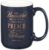 Christian Art Gifts Large Matted Ceramic Coffee & Tea Mug for Pastors: Preach the Good News Golden Inspirational Scripture, Lead & Cadmium-free Sturdy Novelty Mens Drinkware, Navy Blue & White, 14 oz.