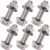 M10X1.5-35mm Stainless Steel Exhaust Bolt Flange Screws M10X1.5 Flange Bolt Exhaust Stud Exhaust Manifold Hardware Kit (Bolts&Nuts) (6 Pack)