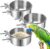 MotBach 3 Pack Bird Feeding Bowls Cups Parrot Food Water Dishes, Stainless Steel Bird Bowl Cup Dish with Clamp, Birdcage Feeder Pet Cage Bowls for Parrot Cockatiel Budgie Conure Parakeet Small Animal