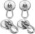 VNDUEEY 100Lbs Strong Magnetic Hooks, 4 Pack Neodymium Grade-52 Magnet Hooks Heavy Duty with Swivel Carabiner Hook for Hanging, Cruise, Garage, Refrigerator, Kitchen, Office, Home