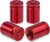 4PCS Bullet Shell Tire Valve Stem Caps, Aluminum Alloy Car Air Stem Cap, Universal Dustproof Tire Valve Stem Covers for Cars, SUV, Trucks, Bikes, Motorcycles, Bicycles (Red)