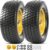 AR-PRO (2 Pack) 15×6.00-6 Flat Free Tire and Wheel, Solid Lawn Mower Front Tires with 3″ Centered Hub, 3/4″ & 5/8″ Bearings & 1″ Bushings, Compatible with John Deere Riding Mower Lawn Tractor