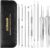 UUBAAR 9PCS Blackhead Remover Tools, Pimple Popper Tool Kit with 2 Tweezers, 304 Stainless Steel Comedone Extractor, 16 Precision Heads Face Nose Acne Zit Removal, Home Esthetician Use & Leather Case