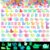 100 Pcs Mini Resin Animals Mini Figures to Hide Tiny Resin Animals Glow in The Dark for Dollhouse Decor for Micro Landscape Aquarium Party Deor
