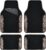 CAR PASS Bling Diamond Car Floor Mats, Shining Rhinestone Carpet Sparkly Glitter Crystal with Anti-Slip PVC Heel Pad Waterproof Universal Fit Automotive SUV,Sedan,Van,Cute Girl Women,4pcs Gold Leopard