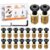 32 Sets Threaded Inserts for Wood Furniture Screws – 1/4-20 x 25/32″ Inserts and Bolts – Hex Socket Drive – 1/4-20 x 19/32″ Screw-in Nuts