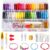 PAXCOO 488Pcs String Bracelet Making Kit, Friendship Bracelet String Kit with 50 Skeins Embroidery Floss Cross Stitch Thread, 400Pcs Friendship Bracelet Beads, 37Pcs Embroidery Tools