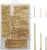 6 Sizes Gold Hardware Nails Assortment Kit, 358pcs, Brass Plated, Nails for Hanging Pictures, Finishing Nails, Wood Nails, Wall Nails for Hanging (3”, 2”, 1-1/2”, 1-1/4″, 1”, 3/4″)