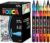 Posca Paint Art Markers, Set of 15 5M Medium Acrylic Markers with Reversible Tips, Artist Recommended Paint Pens for Gifts, Decorations, Fabric, Metal, Windows, Wood and Canvas