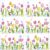 Summer Tulip Placemats Set of 6 Summer Plastic Place Mats Lavender Table Mats Lavender Tulip Holiday Kitchen Placemats for Indoor Outdoor Spring Party Dining Table Decoration