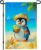 IVN Beach Penguin Summer Garden Flag 12×18 Inch Double Sided Tropical Ocean Summer Outdoor Yard Flag for Home Front Door Lawn Porch Holiday Decor