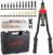 GIANTISAN Rivet Nut Tool Kit,16-Inch Rivnut Tool Kit with 12 Metric and SAE Mandrels, 176Pcs Rivet nut Assortment Kit, Designed for Labour Saving