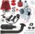 YOXUFA Predator 212 Stage 2 Kit with VM22 Carburetor Exhaust Pipe Muffler Replacement for 224cc 196cc 6.5HP Engine Coleman CT200U BT200X CT200U-EX Baja MB200 Mini Bike Go Kart Parts Throttle Assembly