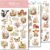 Spring Easter Crafts Rub On Transfers Sticker Vintage Floral Farm Rabbit Cow Decal DIY Egg Cute Bunny Use for Fabric Clay Paper Wood Holiday Scrapbooking Embellishments (Larger 3 Sheets)