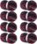 Hombys 8 Pack Giant Chunky Yarn for Crocheting/Hand Knitting – Super Bulky, Soft, Fluffy, Plush Fuzzy Tie Dye Mixed Color Thick Chenille Yarn (Wine Red, Black, Grey)