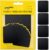 ZEFFFKA Premium Quality Fabric Iron-on Patches Inside & Outside Strongest Glue 100% Cotton Black Repair Decorating Kit 12 Pieces Size 3″ by 4-1/4″ (7.5 cm x 10.5 cm)